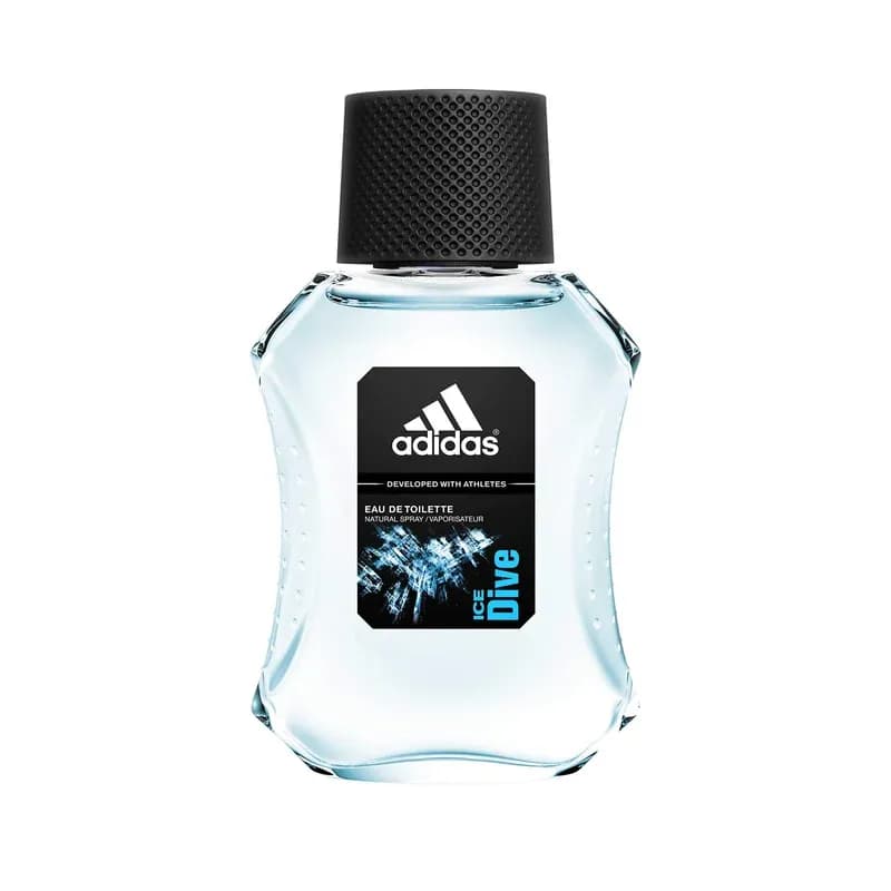 adidas Ice Dive Eau de Toilette, Refreshing Men's Fragrance with a Woody Aromatic Scent for a Positive Appearance – 1 x 50 ml