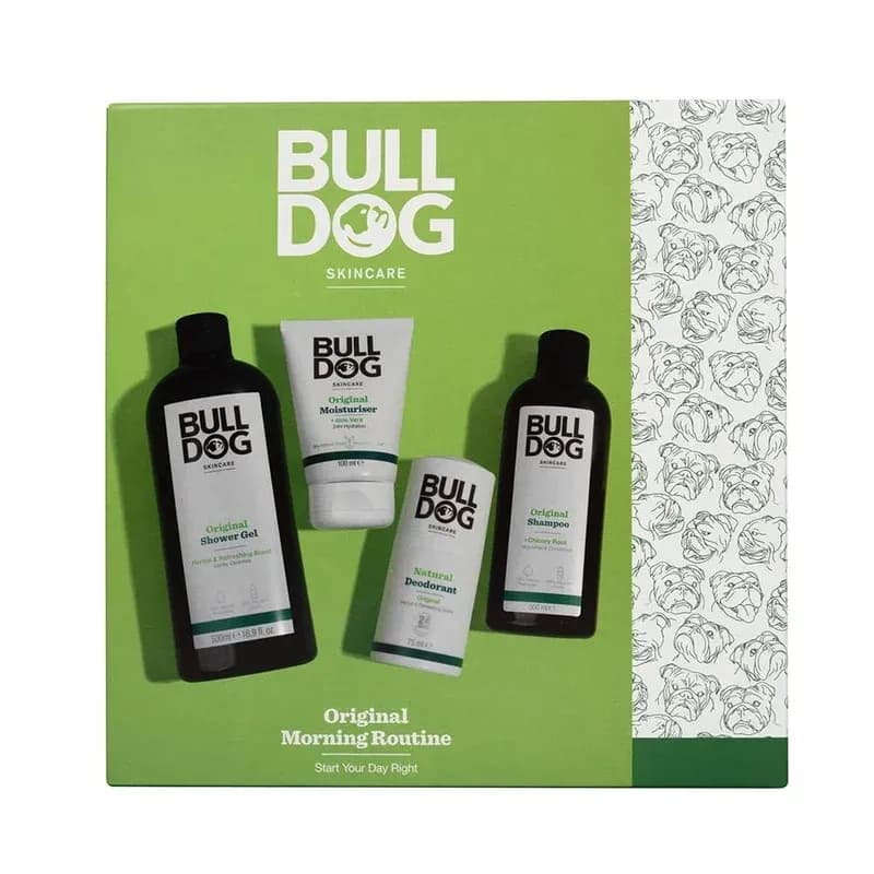 BULLDOG SKINCARE - Morning Routine Kit Giftset for Men | Original Shower Gel, Shampoo, Moisturiser & Deodorant