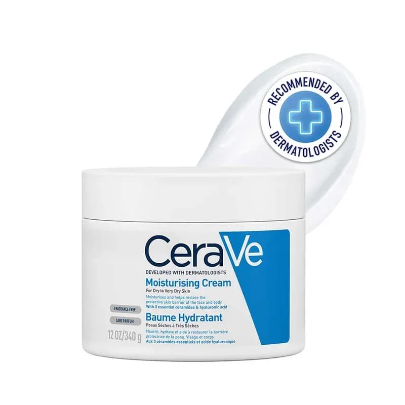 CeraVe Moisturising Cream Pot with 3 Essential Ceramides and Hyaluronic Acid for Dry to Very Dry Skin 340g