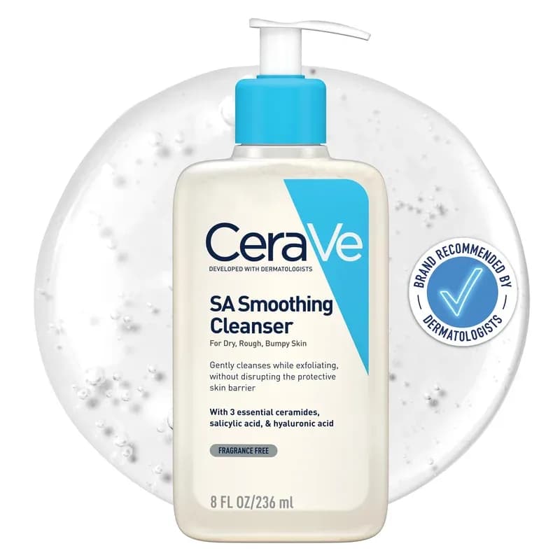 CeraVe SA Smoothing Cleanser with Salicylic Acid for Dry, Rough & Bumpy Skin 236ml