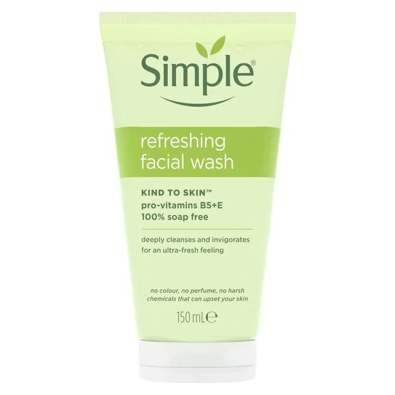 Simple Kind to Skin Refreshing Facial Wash Soap-Free UK’s #1 facial skin care brand* 6x 150 ml