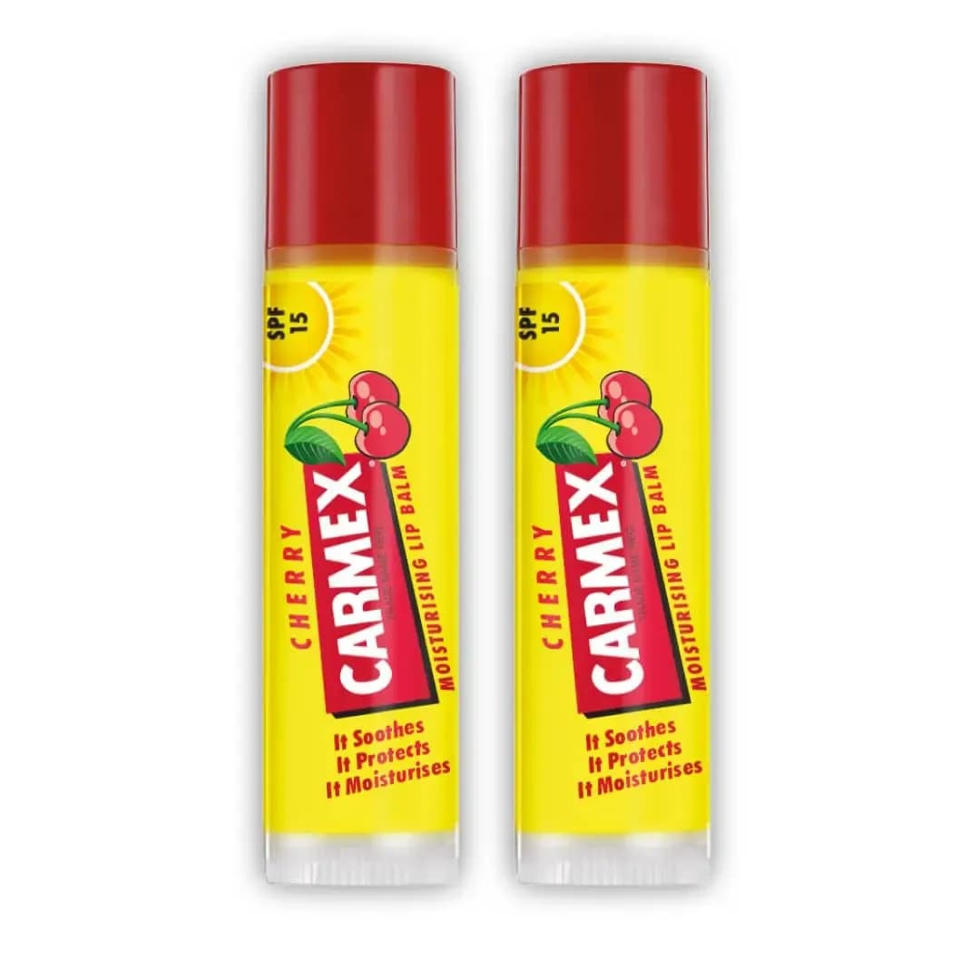 Carmex Cherry Moisturising Lip Balm Sticks for Dry, Chapped Lips